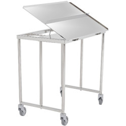 Table pont chirurgicale inox plateau oscillant Teamalex