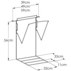 Shéma Support sac poubelle 100L pour guéridon Teamalex