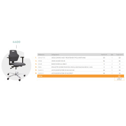 Siège ergonomique de travail 4400 Teamalex Medical